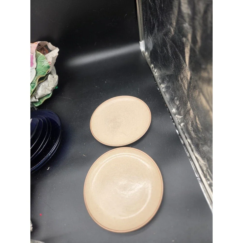 Set of 2 Metlox Poppytrail California Tempo Walnut Terracotta Salad Plates